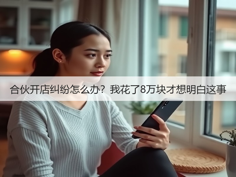 合伙开店纠纷怎么办？我花了8万块才想明白这事