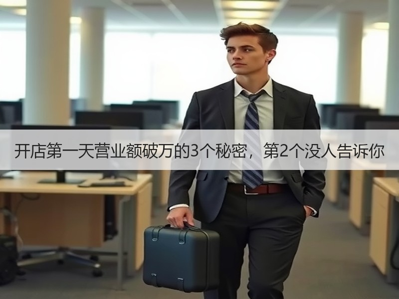 开店第一天营业额破万的3个秘密，第2个没人告诉你