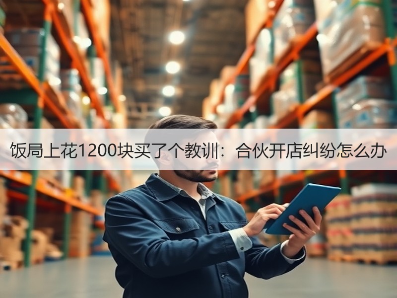 饭局上花1200块买了个教训：合伙开店纠纷怎么办