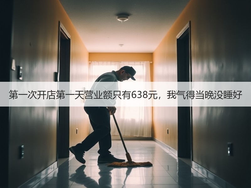 第一次开店第一天营业额只有638元，我气得当晚没睡好