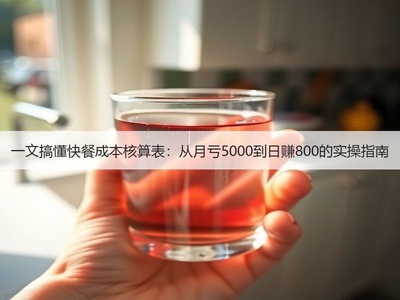 一文搞懂快餐成本核算表：从月亏5000到日赚800的实操指南