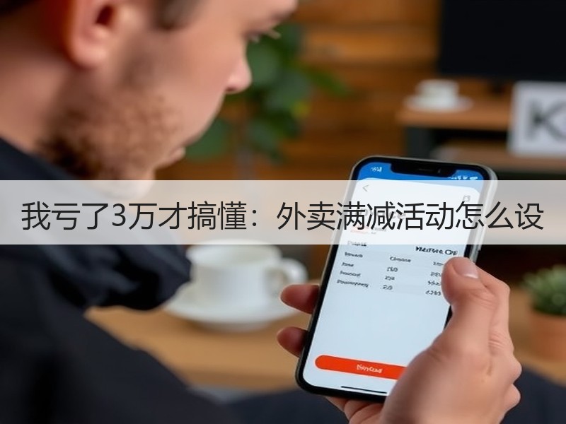 我亏了3万才搞懂：外卖满减活动怎么设