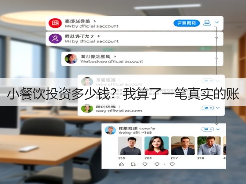 小餐饮投资多少钱？我算了一笔真实的账