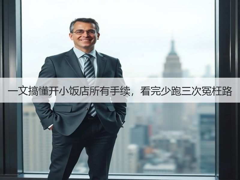 一文搞懂开小饭店所有手续，看完少跑三次冤枉路