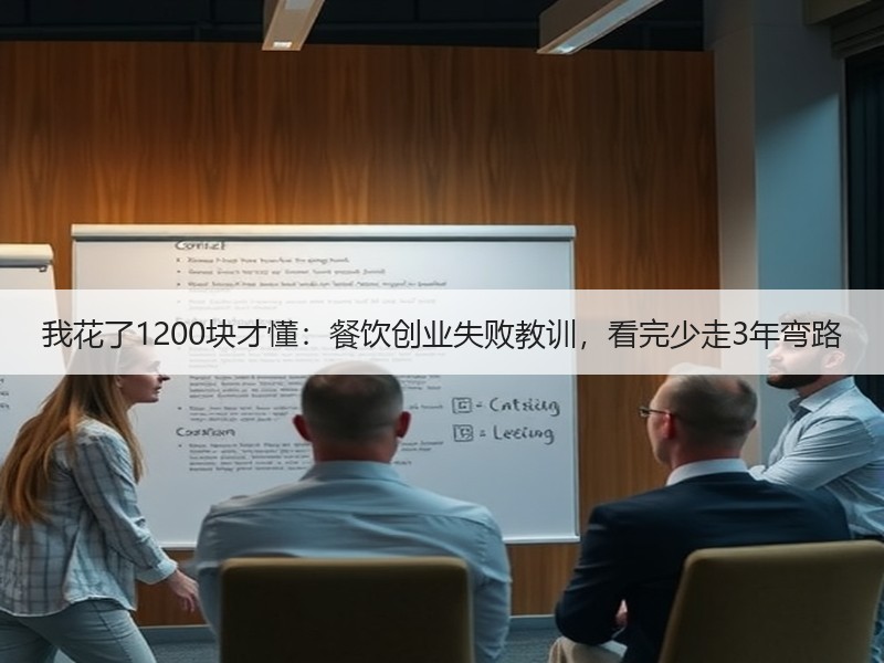 我花了1200块才懂：餐饮创业失败教训，看完少走3年弯路