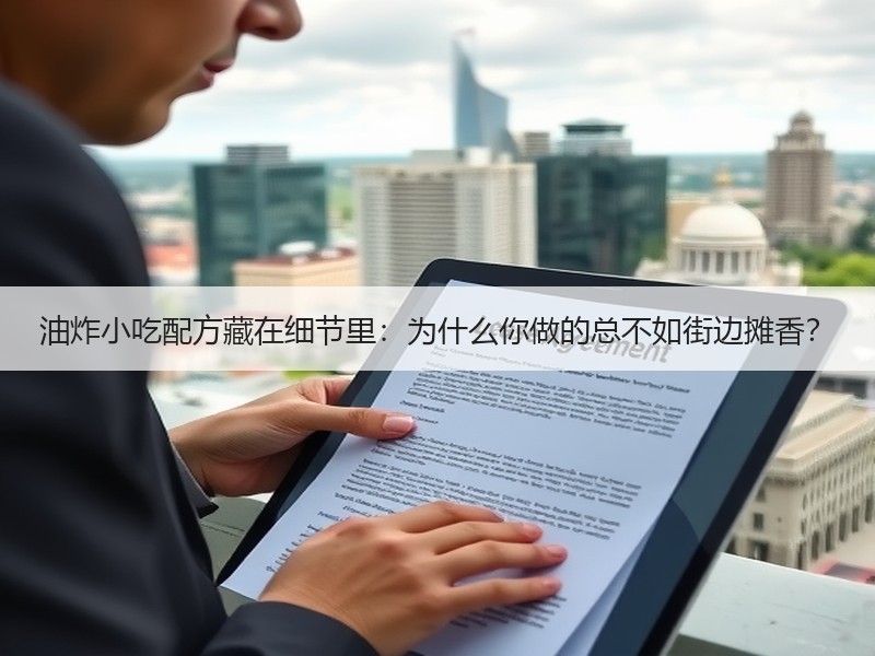 油炸小吃配方藏在细节里：为什么你做的总不如街边摊香？
