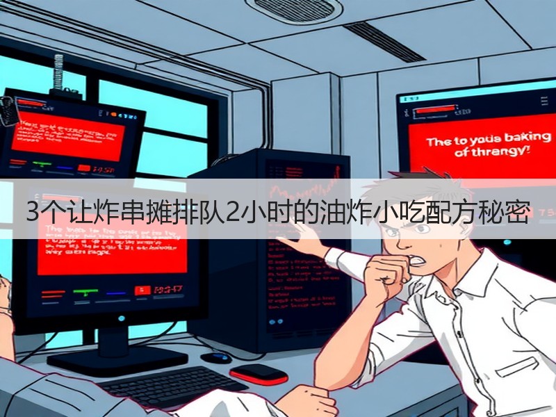 3个让炸串摊排队2小时的油炸小吃配方秘密