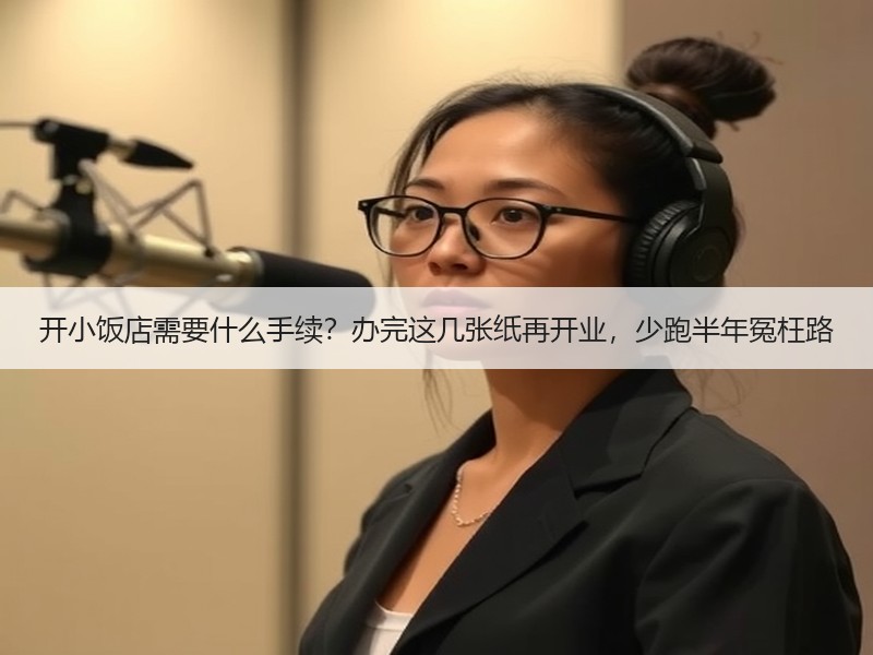 开小饭店需要什么手续？办完这几张纸再开业，少跑半年冤枉路