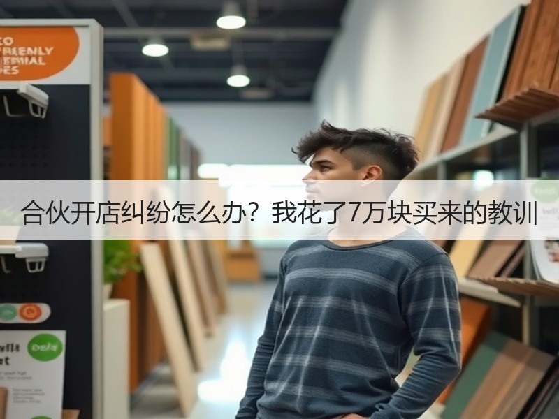 合伙开店纠纷怎么办？我花了7万块买来的教训