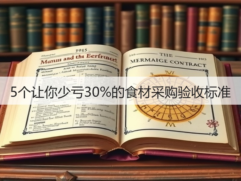 5个让你少亏30%的食材采购验收标准
