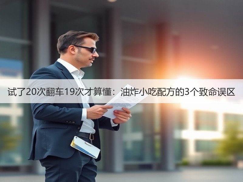试了20次翻车19次才算懂：油炸小吃配方的3个致命误区