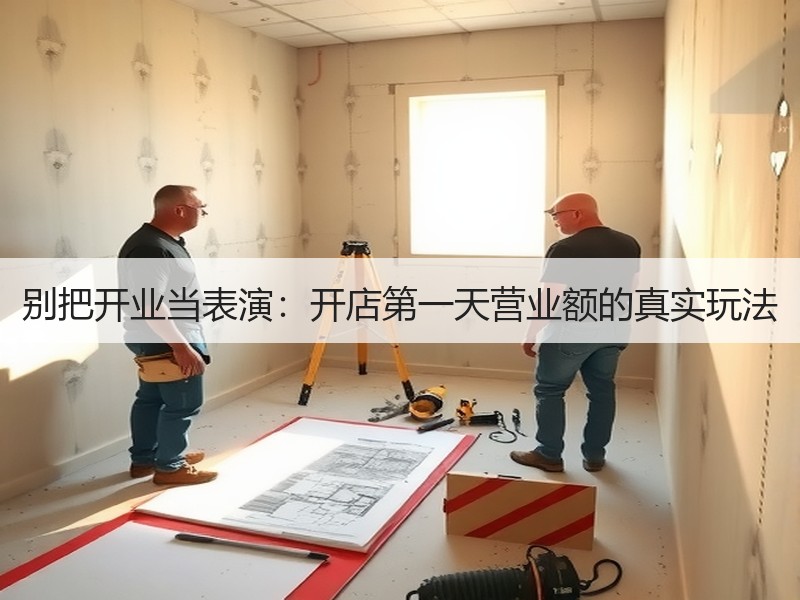 别把开业当表演：开店第一天营业额的真实玩法
