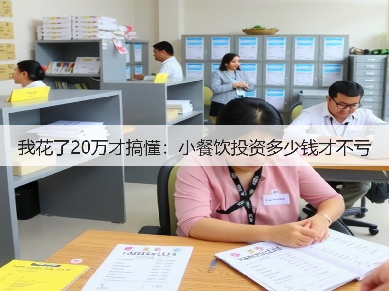 我花了20万才搞懂：小餐饮投资多少钱才不亏