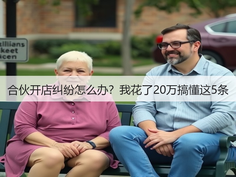 合伙开店纠纷怎么办？我花了20万搞懂这5条
