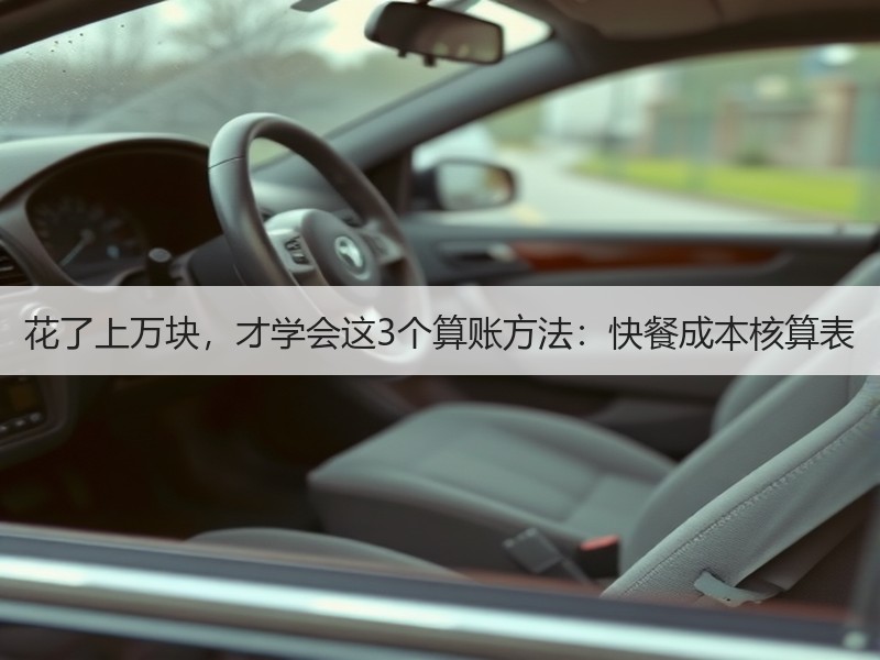 花了上万块，才学会这3个算账方法：快餐成本核算表