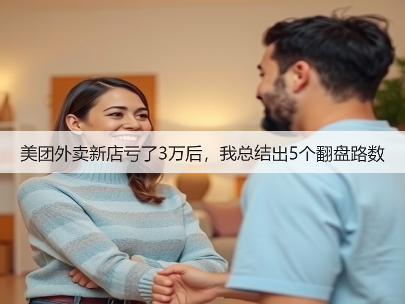 美团外卖新店亏了3万后，我总结出5个翻盘路数