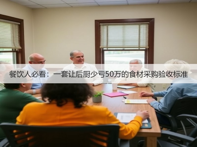 餐饮人必看：一套让后厨少亏50万的食材采购验收标准