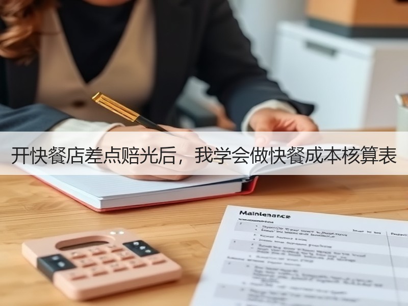 开快餐店差点赔光后，我学会做快餐成本核算表