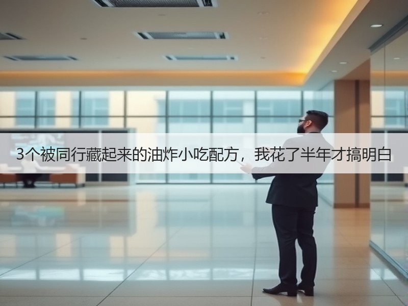 3个被同行藏起来的油炸小吃配方，我花了半年才搞明白