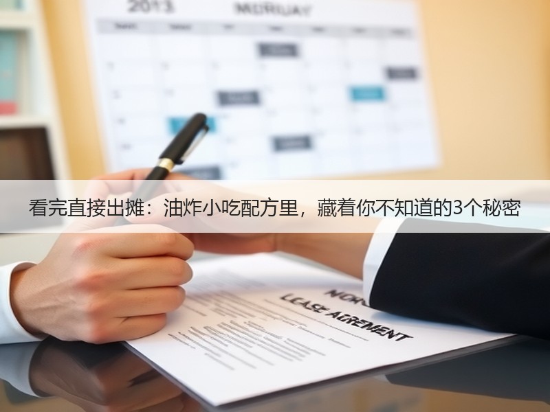 看完直接出摊：油炸小吃配方里，藏着你不知道的3个秘密
